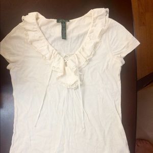 Ralph Lauren Ruffle Top with Drawstrings